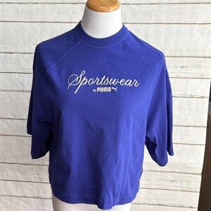 Puma Purple Short Sleeve Crewneck T shirt